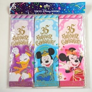 ディズニー(Disney)のTDR35周年★Happiest Celebration！ミニタオル３枚セット(タオル)