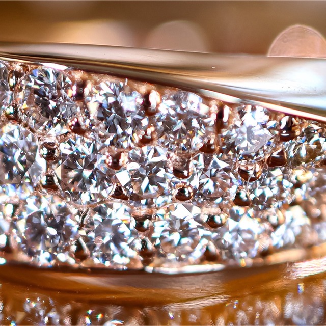 専用です。ハートキューダイヤモンド　マイクロパヴェリング レディースのアクセサリー(リング(指輪))の商品写真