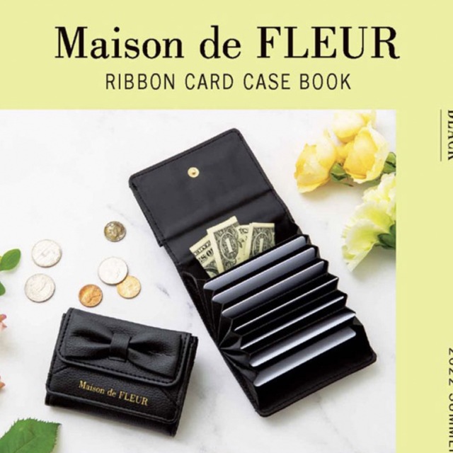 Maison de FLEUR(メゾンドフルール)のMaison de FLEUR  RIBBON CARD CASE  BLACK レディースのファッション小物(財布)の商品写真