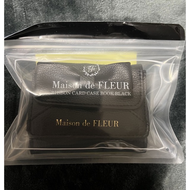 Maison de FLEUR(メゾンドフルール)のMaison de FLEUR  RIBBON CARD CASE  BLACK レディースのファッション小物(財布)の商品写真