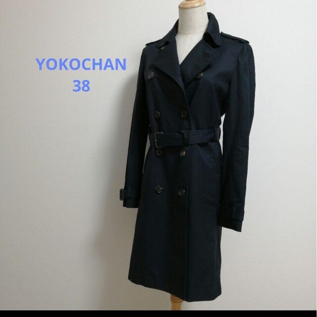YOKOCHAN ヨーコチャン トレンチコート ブラック サイズ38 - www
