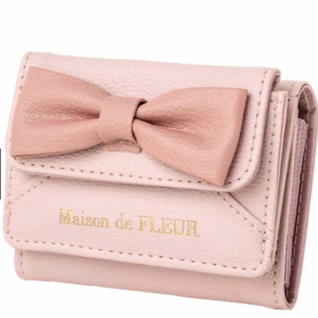 Maison de FLEUR(メゾンドフルール)のMaison de FLEUR RIBBON CARD CASE PINK レディースのファッション小物(財布)の商品写真