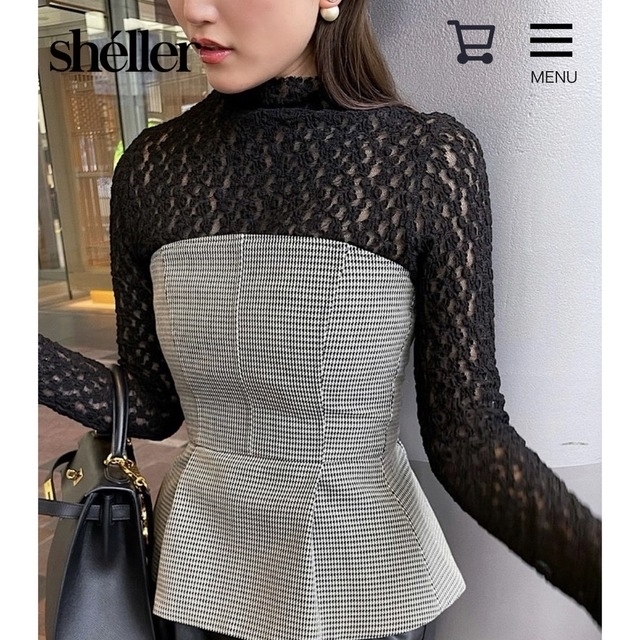 シェリエ sheller ハイネックシアートップス 通販 7742円引き