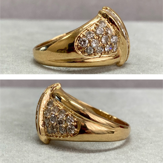 K18 1.0ct　透明度の高いダイヤモンドリング　 レディースのアクセサリー(リング(指輪))の商品写真