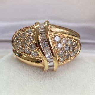 K18 1.0ct　透明度の高いダイヤモンドリング　(リング(指輪))