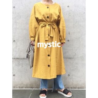 ミスティック(mystic)のmystic ウエストハトメガウンワンピース ロングワンピース イエロー(ロングワンピース/マキシワンピース)