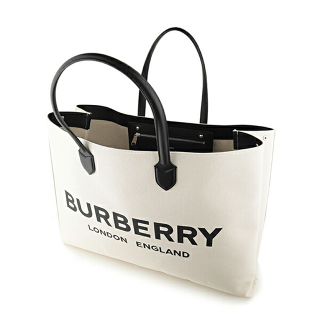 新品 バーバリー BURBERRY トートバッグ コットンブレンド トート アイボリー