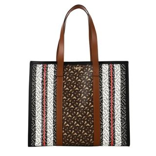 バーバリー(BURBERRY)の新品 バーバリー BURBERRY トートバッグ ストライプ トートバッグ ブラウン 茶 マルチ(トートバッグ)