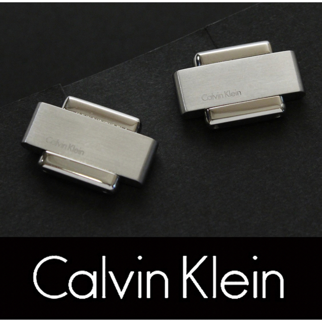 Calvin Klein(カルバンクライン)の7733◆CKカルバンクライン◆カフス◆シルバー◆カフスボタン～カフリンクス◆ メンズのファッション小物(カフリンクス)の商品写真