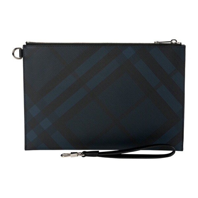 新品 バーバリー BURBERRY クラッチバッグ ジップポーチ ネイビー