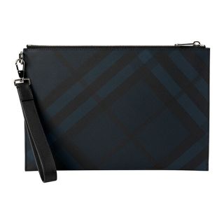 バーバリー(BURBERRY)の新品 バーバリー BURBERRY クラッチバッグ ジップポーチ ネイビー(セカンドバッグ/クラッチバッグ)