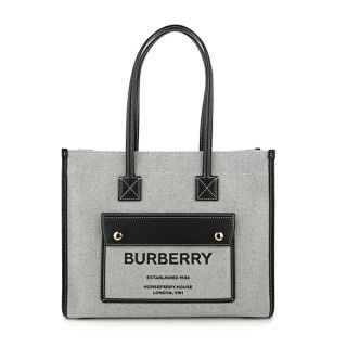 バーバリー(BURBERRY)の新品 バーバリー BURBERRY トートバッグ CANVAS&LEATHER NEW TOTE ブラック ホワイト(トートバッグ)