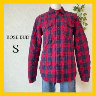 ROSE BUD ローズバッド キルティング シャツジャケット 赤 チェック柄(その他)