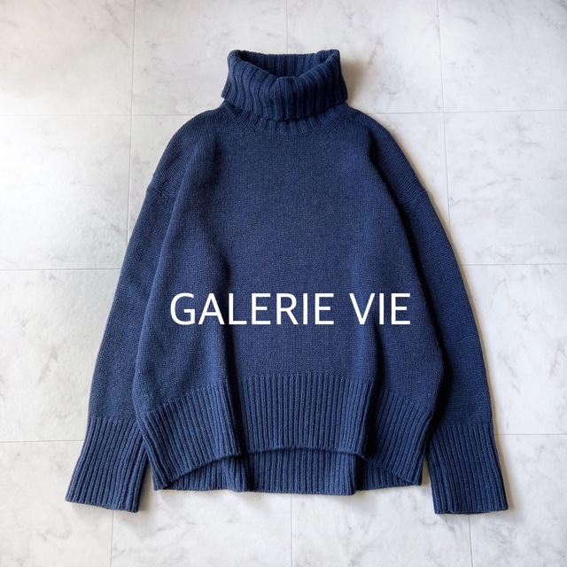 希少サイズ＊美品 GALERIE VIE ファインウール ハイネック　ニット