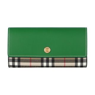 バーバリー(BURBERRY)の新品 バーバリー BURBERRY 長財布 コンチネンタルウォレット グリーン 緑(財布)