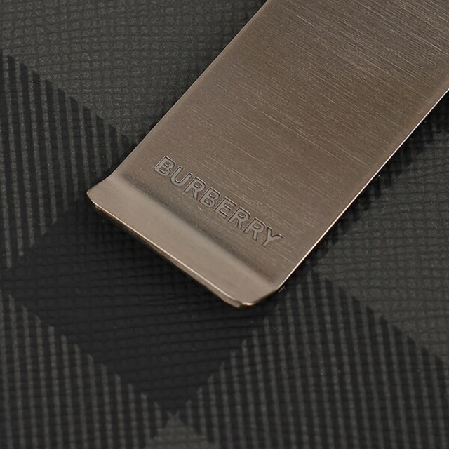 BURBERRY(バーバリー)の新品 バーバリー BURBERRY カードケース マネークリップ カードケース チャコール メンズのファッション小物(名刺入れ/定期入れ)の商品写真