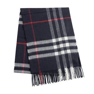 バーバリー(BURBERRY)の新品 バーバリー BURBERRY マフラー・ストール カシミア スカーフ ネイビー(マフラー/ショール)