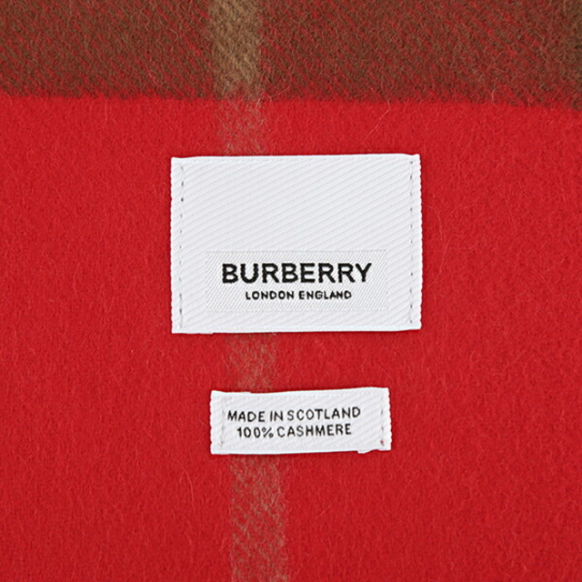 BURBERRY(バーバリー)の新品 バーバリー BURBERRY マフラー・ストール カシミア スカーフ ブライトレッド レディースのファッション小物(マフラー/ショール)の商品写真