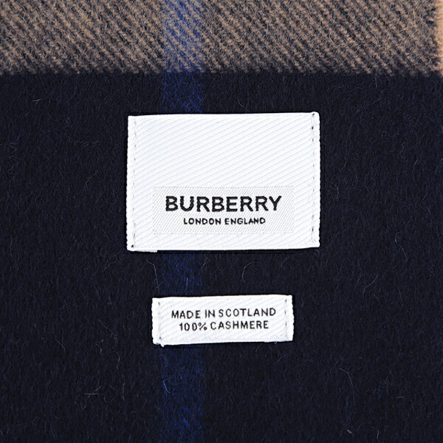 BURBERRY(バーバリー)の新品 バーバリー BURBERRY マフラー・ストール カシミア スカーフ インディゴ レディースのファッション小物(マフラー/ショール)の商品写真