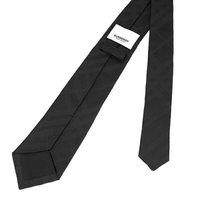 BURBERRY(バーバリー)の新品 バーバリー BURBERRY ネクタイ TONAL CHECK TIE ブラック メンズのファッション小物(ネクタイ)の商品写真