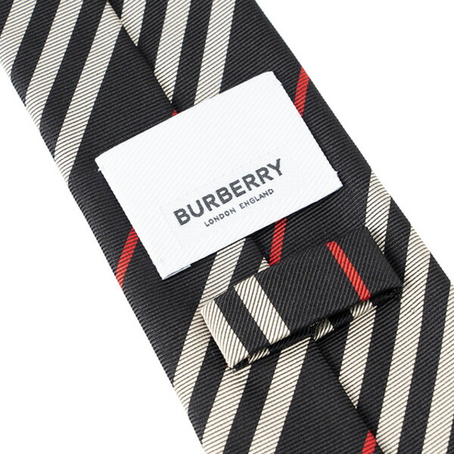 BURBERRY(バーバリー)の新品 バーバリー BURBERRY ネクタイ ストライプ シルクジャカードタイ ブラック メンズのファッション小物(ネクタイ)の商品写真