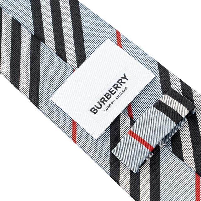 BURBERRY(バーバリー)の新品 バーバリー BURBERRY ネクタイ ストライプ シルクタイ ペールブルー メンズのファッション小物(ネクタイ)の商品写真