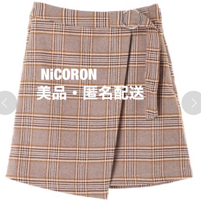 《美品・匿名配送》NiCORON グレンチェック柄アシメスカート レディースのスカート(ミニスカート)の商品写真