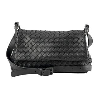 ボッテガヴェネタ(Bottega Veneta)の新品 ボッテガヴェネタ BOTTEGA VENETA ショルダーバッグ フラップクロスバッグ ネロ(ショルダーバッグ)