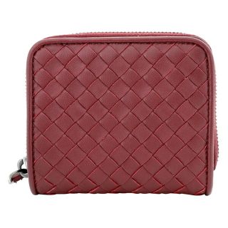 ボッテガヴェネタ(Bottega Veneta)の新品 ボッテガヴェネタ BOTTEGA VENETA 2つ折り財布 ミニウォレット ボルドー(折り財布)