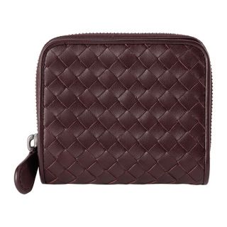 ボッテガヴェネタ(Bottega Veneta)の新品 ボッテガヴェネタ BOTTEGA VENETA 2つ折り財布 ミニウォレット ダークバローロ(折り財布)