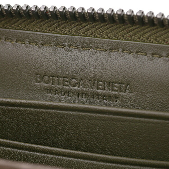 Bottega Veneta(ボッテガヴェネタ)の新品 ボッテガヴェネタ BOTTEGA VENETA 2つ折り財布 ミニウォレット オリーブグリーン メンズのファッション小物(折り財布)の商品写真