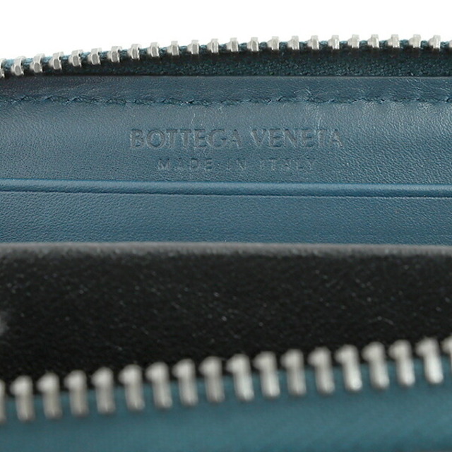 Bottega Veneta(ボッテガヴェネタ)の新品 ボッテガヴェネタ BOTTEGA VENETA 2つ折り財布 ミニウォレット ディープブルー メンズのファッション小物(折り財布)の商品写真