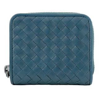 ボッテガヴェネタ(Bottega Veneta)の新品 ボッテガヴェネタ BOTTEGA VENETA 2つ折り財布 ミニウォレット ディープブルー(折り財布)