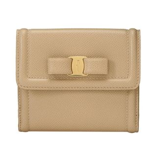 フェラガモ(Ferragamo)の新品 フェラガモ FERRAGAMO 2つ折り財布 ウォレット ベージュ(財布)