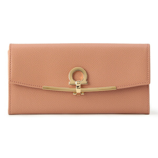 経典 Ferragamo サーモンピンク ウォレット 長財布 FERRAGAMO