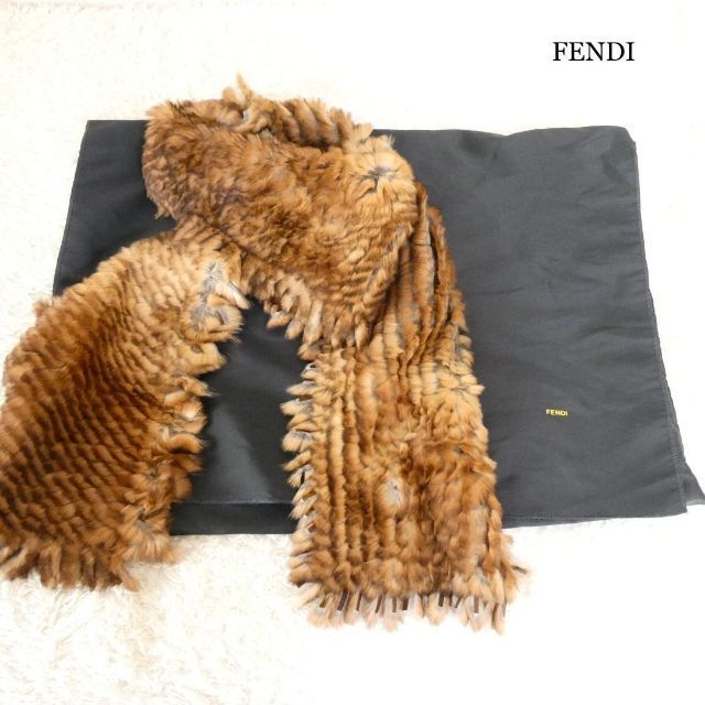 ビジネスバック 美品 FENDI フェンディ モンスター ファー マフラー