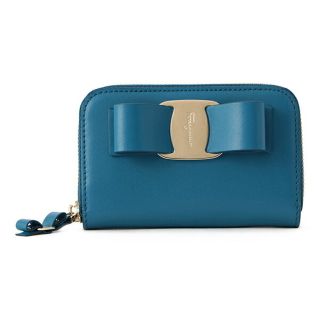 フェラガモ(Ferragamo)の新品 フェラガモ FERRAGAMO カードケース ブランドグッズ ブルー 青(名刺入れ/定期入れ)