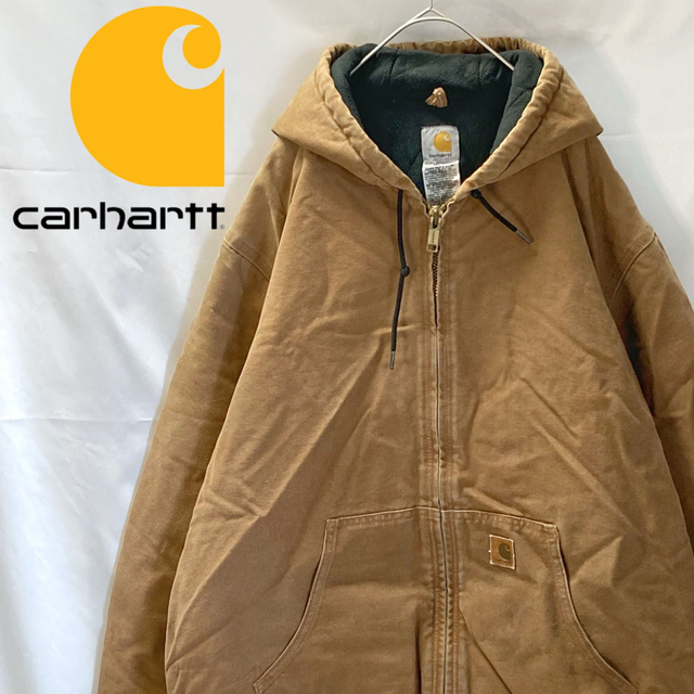 carhartt(カーハート)のCarhartt カーハート アクティブジャケット ダック地 キャメル XL メンズのジャケット/アウター(ブルゾン)の商品写真