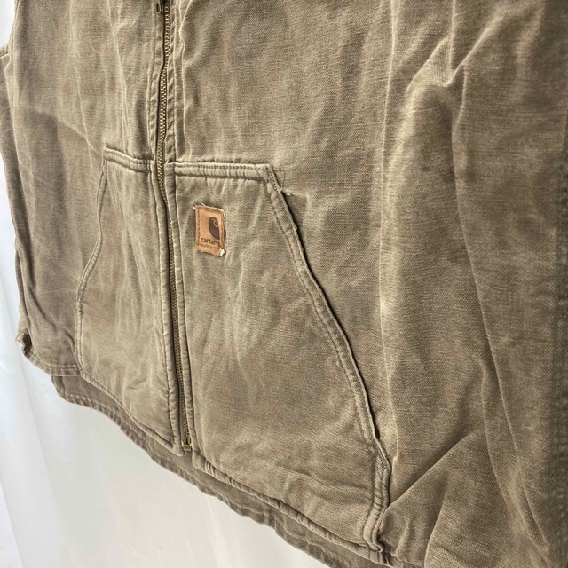 carhartt(カーハート)のCarhartt カーハート 裏ボア ワークベスト ダック地 ブラウン 2XL メンズのトップス(ベスト)の商品写真