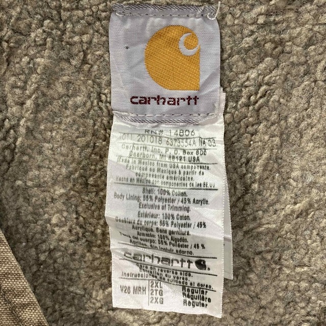 carhartt(カーハート)のCarhartt カーハート 裏ボア ワークベスト ダック地 ブラウン 2XL メンズのトップス(ベスト)の商品写真