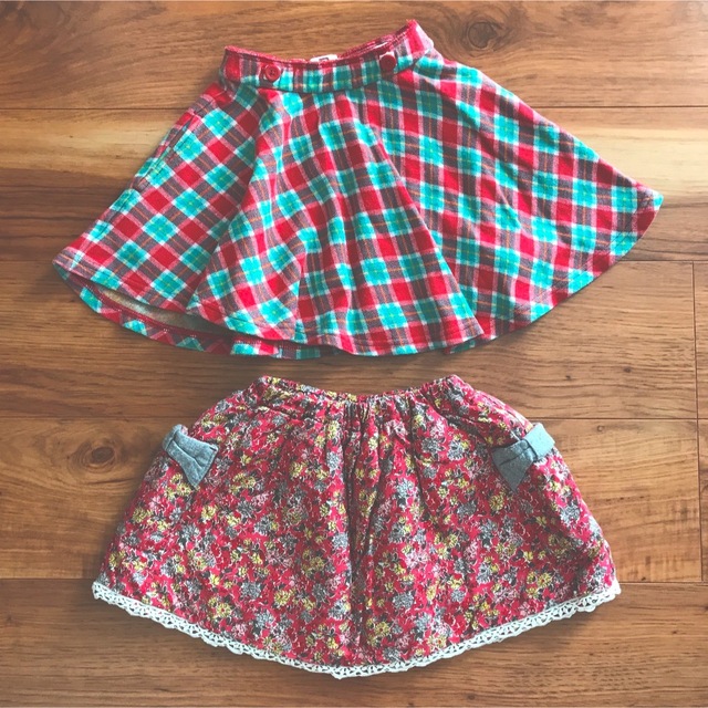 Branshes(ブランシェス)のブランシェス スカート2枚セット キッズ/ベビー/マタニティのキッズ服女の子用(90cm~)(スカート)の商品写真