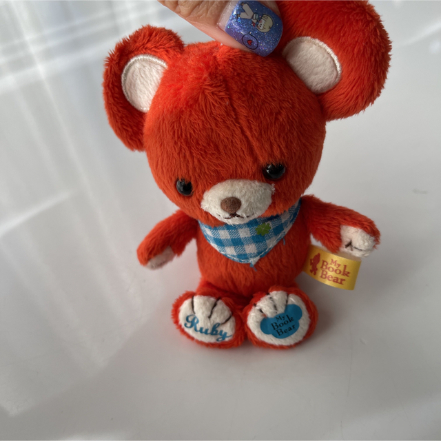 My book bear テディベア　赤　小さなくまのぬいぐるみ エンタメ/ホビーのおもちゃ/ぬいぐるみ(ぬいぐるみ)の商品写真