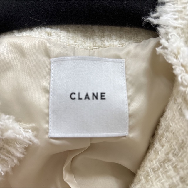 CLANE(クラネ)のCLANE NO COLOR TWEED JACKET サイズ2 レディースのジャケット/アウター(ノーカラージャケット)の商品写真
