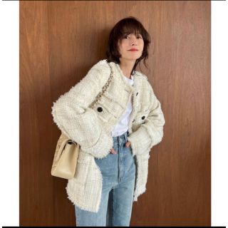 クラネ(CLANE)のCLANE NO COLOR TWEED JACKET サイズ2(ノーカラージャケット)