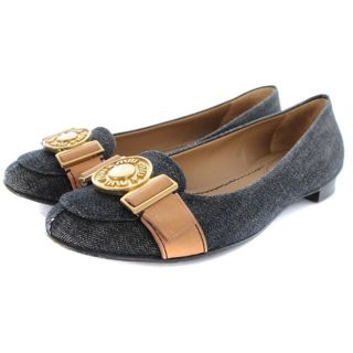 miumiu ビジュー付バレエシューズ