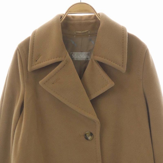 マックスマーラ MAX MARA ウール チェスターコート アウター 42 茶