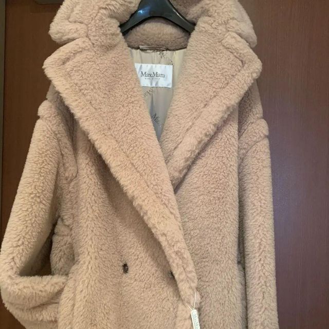 未使用 MaxMara サイズ36 ファーコート 深紫-