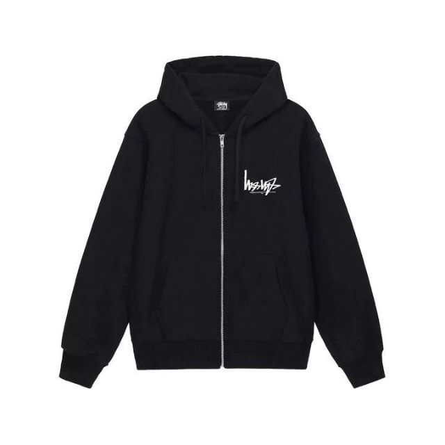 新品】stussy スウェットパーカー サイズL ブラック シップアップ