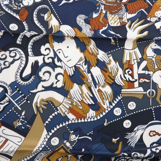 Hermes(エルメス)のエルメス スカーフ カレ70 エルメスの叙事詩 HERMES シルクスカーフ 2021秋冬 レディースのジャケット/アウター(ロングコート)の商品写真