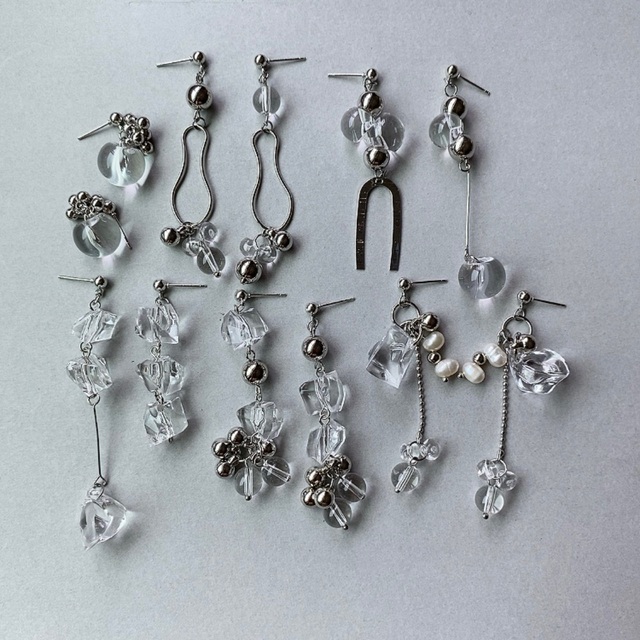 asymmetry pierce ハンドメイドのアクセサリー(ピアス)の商品写真